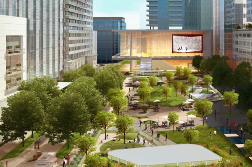 A 1,500-seat performing arts center and new parks and public plazas are part of Hall Park...