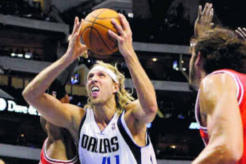  Dirk Nowitzki hopes that with a deeper, improved supporting cast around him, he won't have...