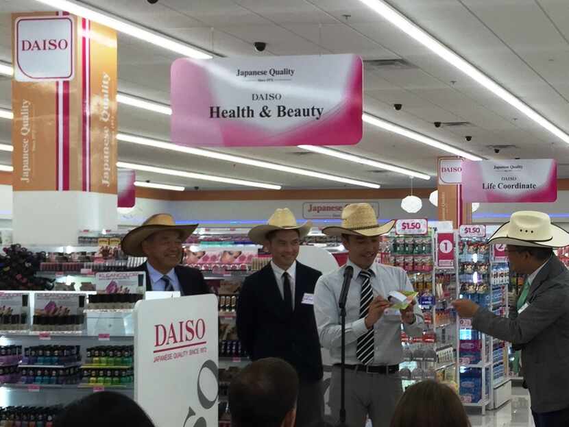  Daiso officials held a press conference at their new store opening in Carrollton Friday,...