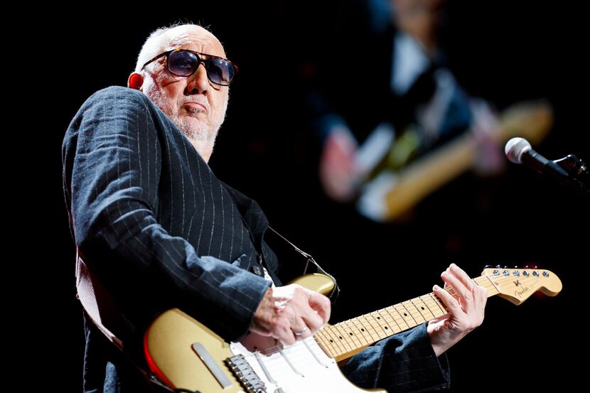 Pete Townshend, lead guitarist of the Who plays American Airlines Center on Thursday, May 5,...