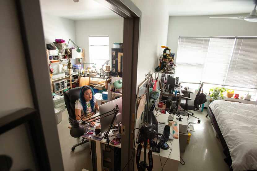 Jewelry maker Paulina Rosas has lived at the Artspace building in El Paso for six years.