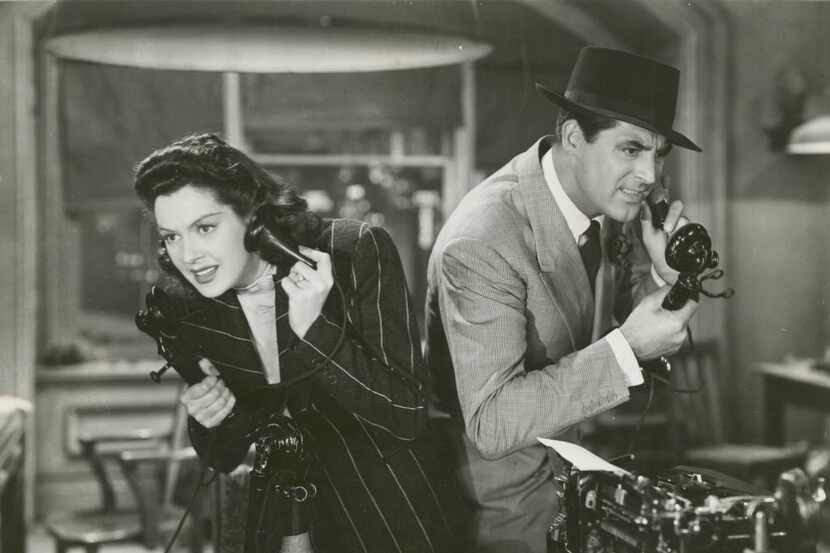  Rosalind Russell and Cary Grant chase (and create) the news  in the 1940 film His Girl...