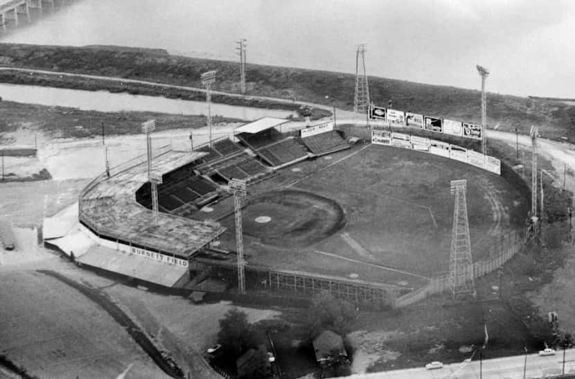 Burnett Field in Oak Cliff served as a practice field for the early Dallas Cowboys football...