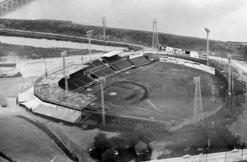 Burnett Field in Oak Cliff served as a practice field for the early Dallas Cowboys football...