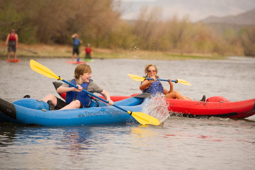 Seeing the mountains, the wildlife and an Indian reservation from an inflatable river kayak...