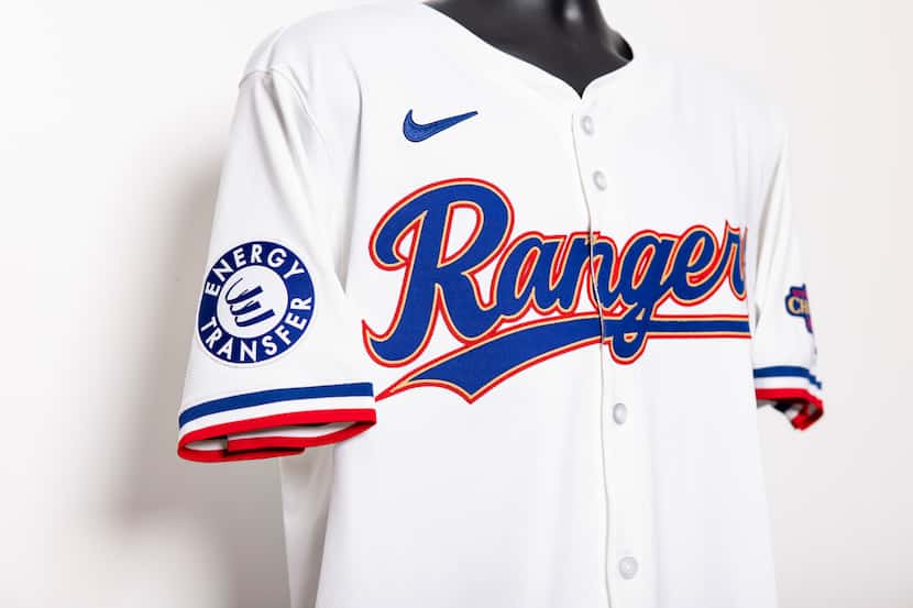 The Texas Rangers announced a new agreement with Energy Transfer to add the company's logo...