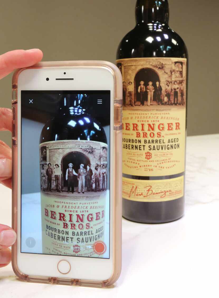 Beringer Bros. bottles draw you in to take their photograph.