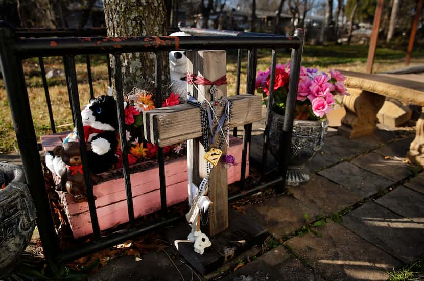 A memorial for Amber Hagerman, the little girl who was abducted on her bike and later found...