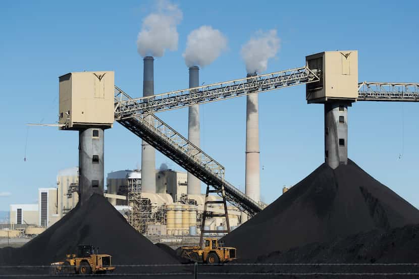 CASTLE DALE, UT - OCTOBER  9: Piles of coal sit in front of Pacificorp's 1440 megawatt coal...