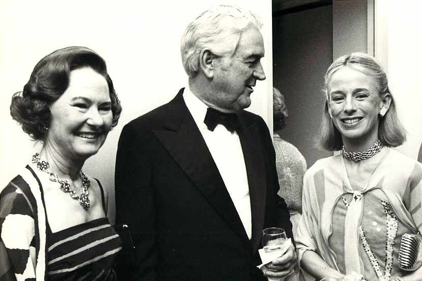 Anne Bass (right) with her then-mother-in-law Nancy Bass and former Texas Gov. John Connally...