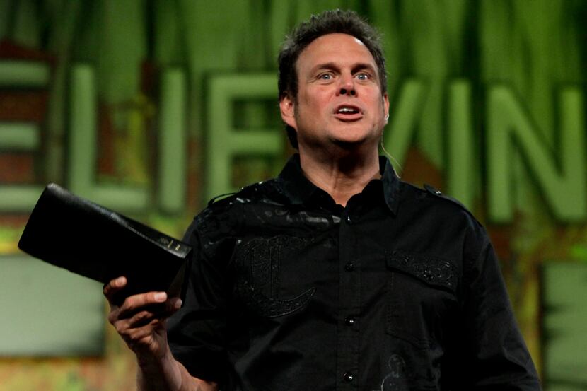 ORG XMIT: TXRFH110 Pastor Keith Craft tapes a sermon at the Elevate Life Church in Frisco,...