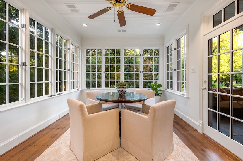 A light-filled sunroom at 11442 E. Ricks Circle.