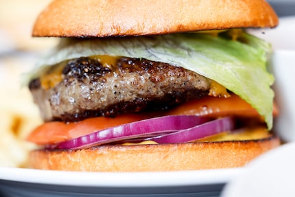 The burger at Thomas Avenue Beverage Company in Dallas comes with a side of rosemary-salt...