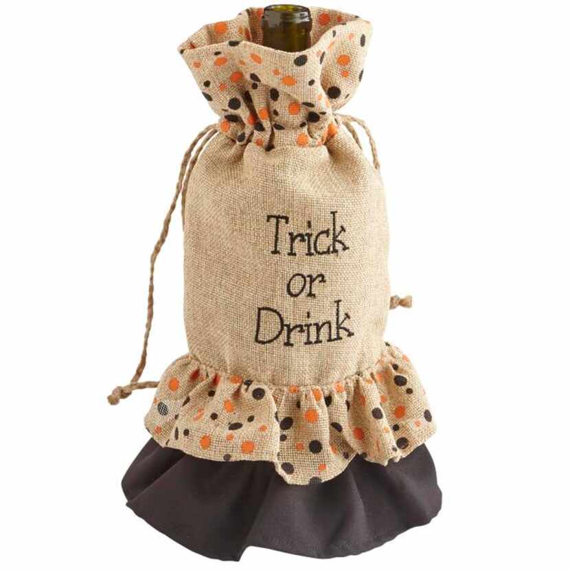 
Burlap gift bag for a bottle of wine, $7.95 at Pier 1 Imports, multiple North Texas...