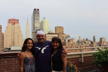 Reporter Cassandra Jaramillo and her parents, Jaime and Adriana Jaramillo, in New York City.