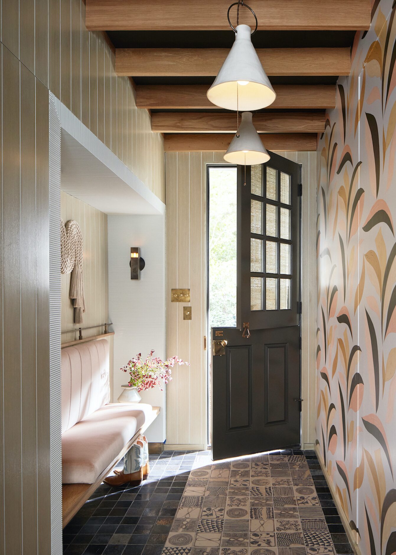 The mud room at the Kips Bay Decorator Show House Dallas. This room was design by Erin...