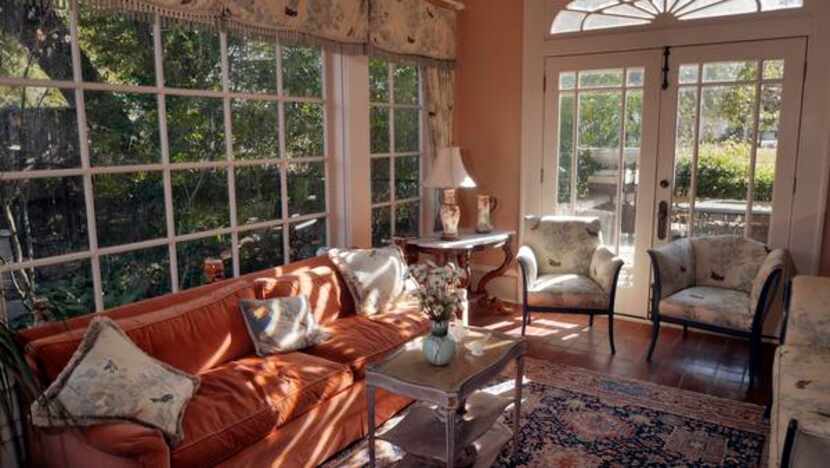 
The sunroom in Virginia McAlester's Swiss Avenue house is her favorite room. 
