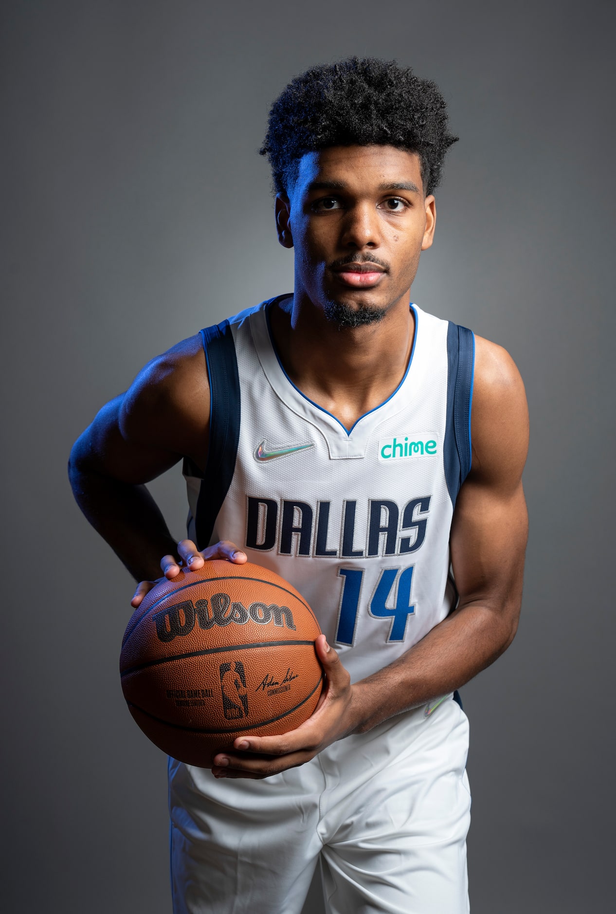 Dallas Mavericks forward Feron Hunt (14) poses for a portrait during the Dallas Mavericks...