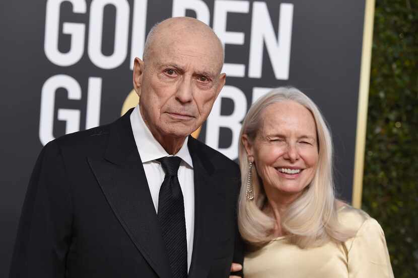 Alan Arkin, left, and Suzanne Newlander Arkin arrive at the 76th annual Golden Globe Awards...