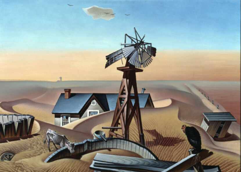 Drouth Stricken Area, 1934 Alexandre Hogue Oil on canvas overall: 30 x 42 1/4 in. (76.2 x...