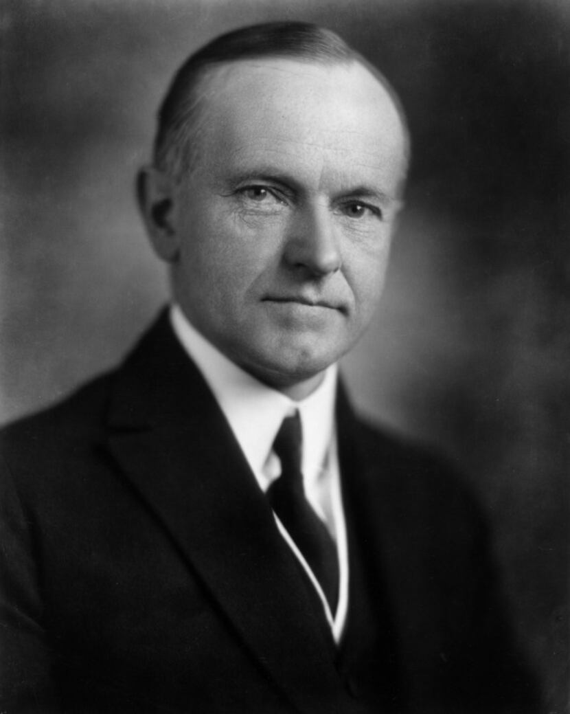 Studio portrait of America's thirtieth president Calvin Coolidge (1872 - 1933).