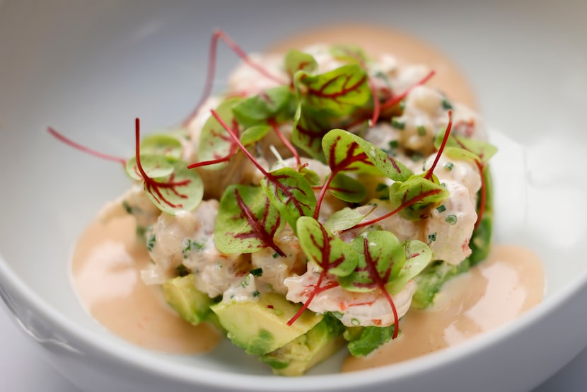 Frenchie owner Stephan Courseau wants the salads to be light and refreshing. Here's avocado...