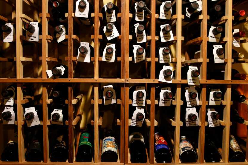 Inside a 2,000 bottle wine collection near Triple N Ranch Winery on Saturday, Feb. 19, 2022...