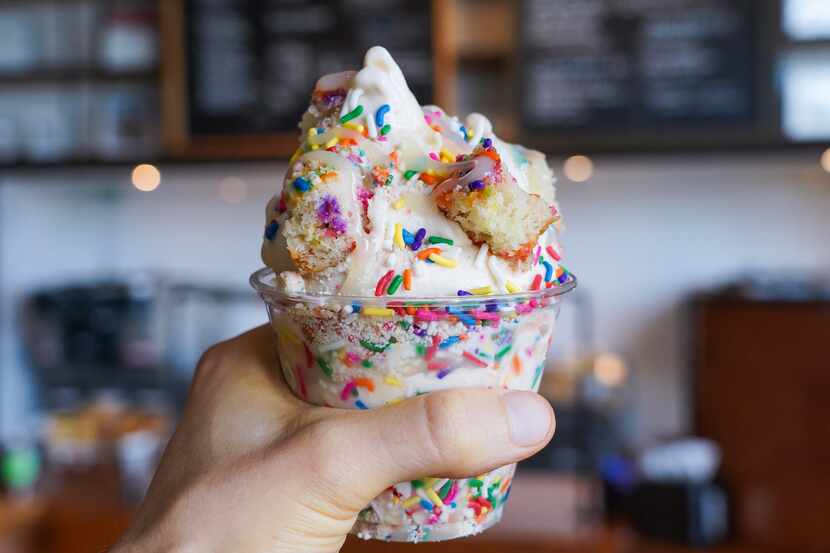 Cow Tipping Creamery is a colorful dessert shop serving oversized sweets. Here's the It's...