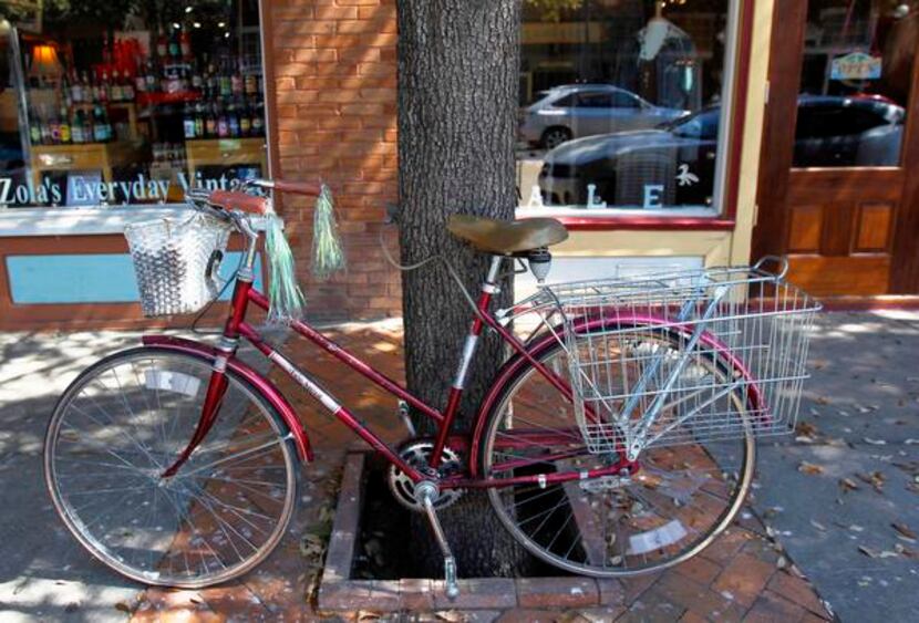 
The Bishop Arts District in Oak Cliff is a popular area for biking and walking, thanks to...