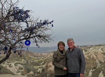 Darla and Gary Bostick of Denton at Cappadocia region in Turkey, earlier this year.