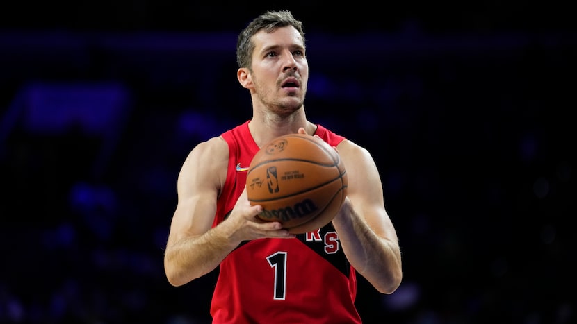 Toronto Raptors' Goran Dragic plays during a preseason NBA basketball game, Thursday, Oct....