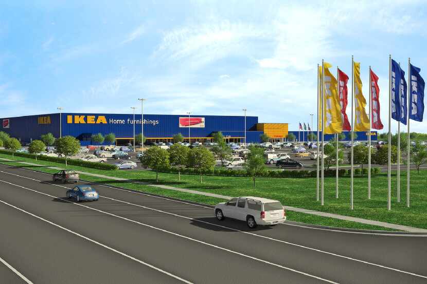 Rendering of the IKEA store that will open in Grand Prairie in fall 2017.