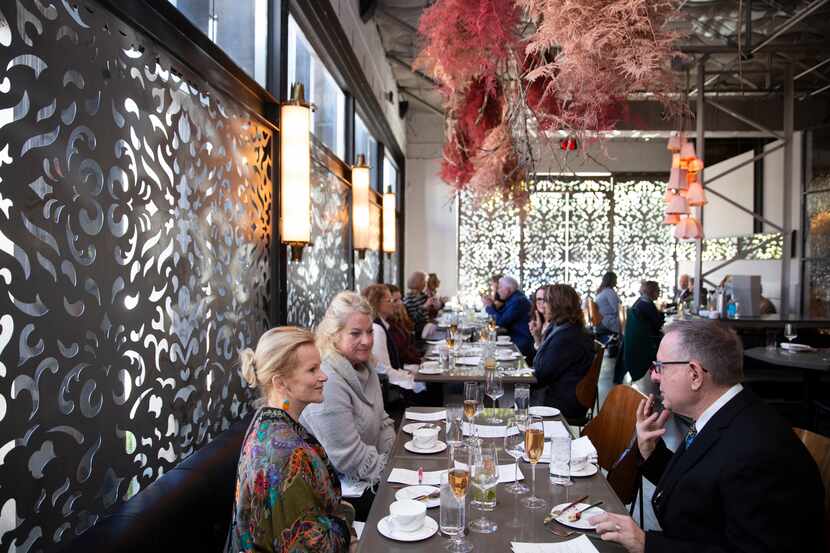 The dining room at Grange Hall, during the Dallas Morning News' EatDrinkInsider event last...