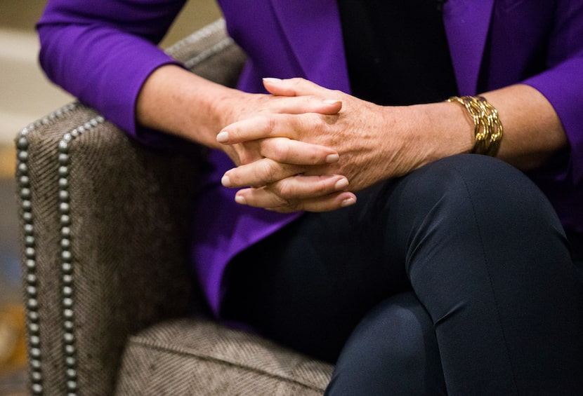 Tina Brown talks a at The Fairmont Hotel in downtown Dallas  on Dec. 4.