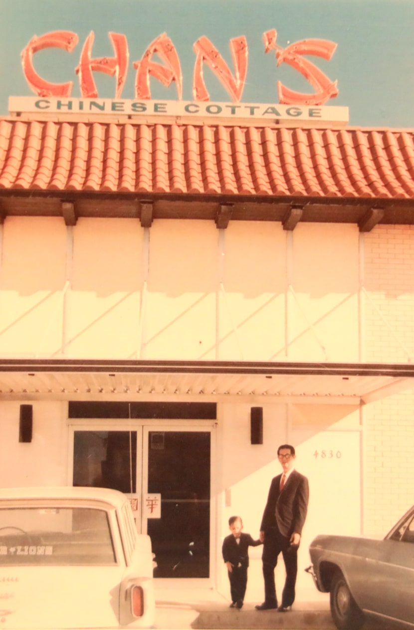 A photograh on display during The Dallas Asian American Historical Society's opening of...