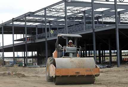 Work is progressing on the construction at Grandscape near Nebraska Furniture Mart in The...