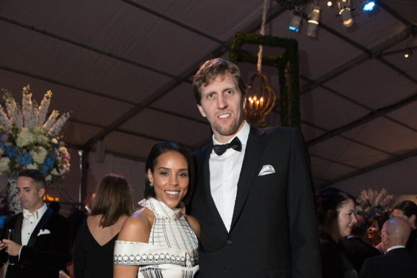 Jessica and Dirk Nowitzki at the Art Ball 2017 at the Dallas Museum of Art