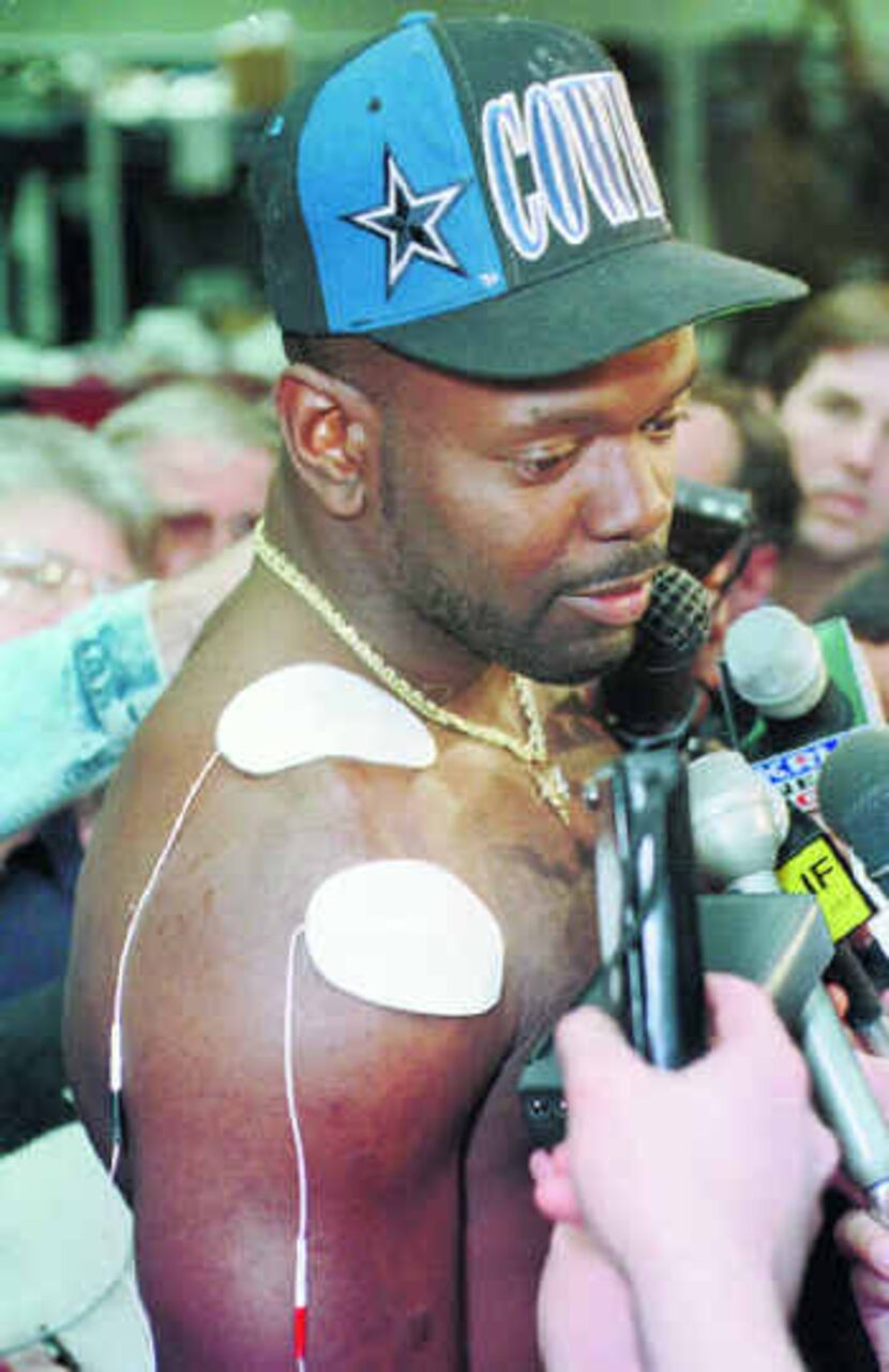  A hard hit in 1994 required Smith to wear a device that delivered electric shocks intended...