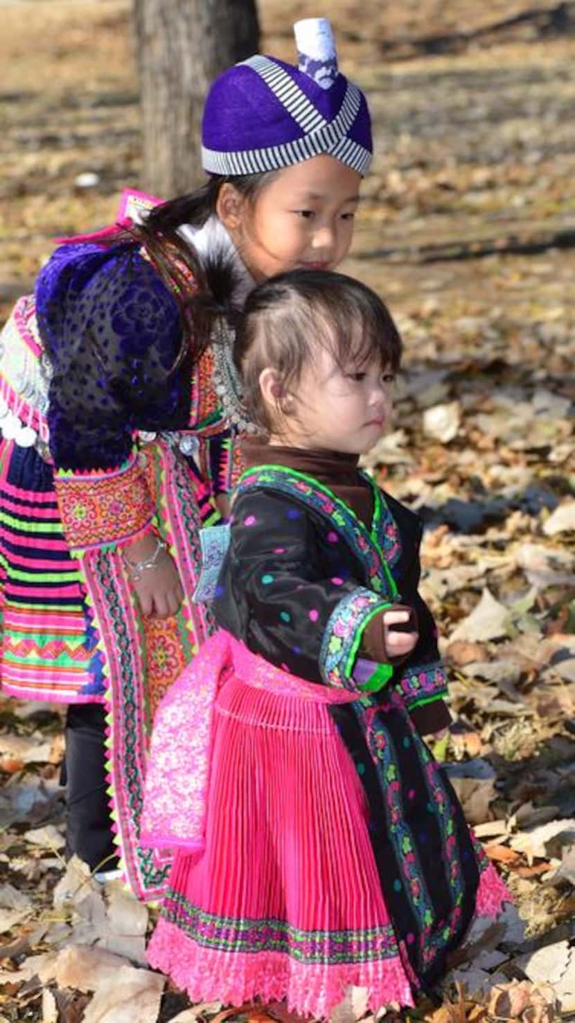 
Some of the younger participants at the Hmong new year celebration played at a picnic in...
