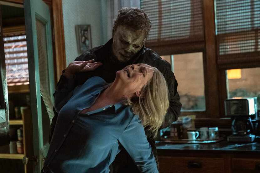 Jamie Lee Curtis, playing Laurie Strode, once again is bedeviled by the evil character...