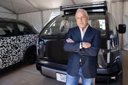 Canoo chairman and CEO Tony Aquila poses at Texas Motor Speedway.