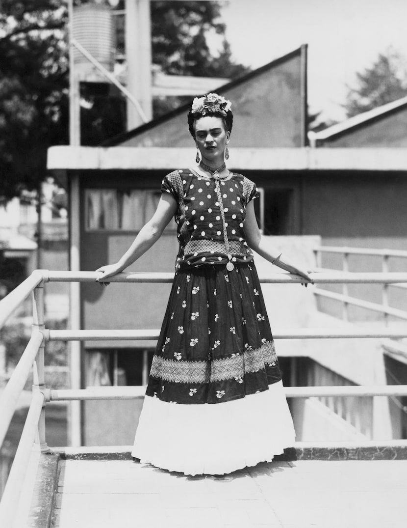 Frida Kahlo, Mexican painter and surrealist, poses at her home in Mexico City, April 14, 1939. 