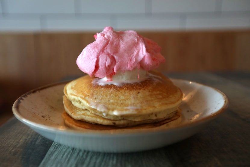 The Aussie Grind in Frisco offers hot cakes with vanilla bean ice cream, cotton candy and...