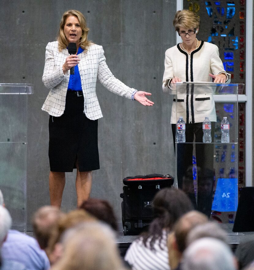 City council member Jennifer Staubach Gates (left) and Laura Miller, candidates for City...