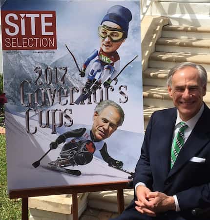 Gov. Greg Abbott accepted Site Selection Magazine's 2017 Governor's Cup at the Governor's...