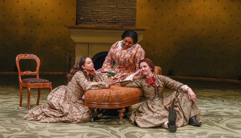 Maggie Thompson (left), Liz Mikel and Pearl Rhein in a scene from "Little Women," Dallas...