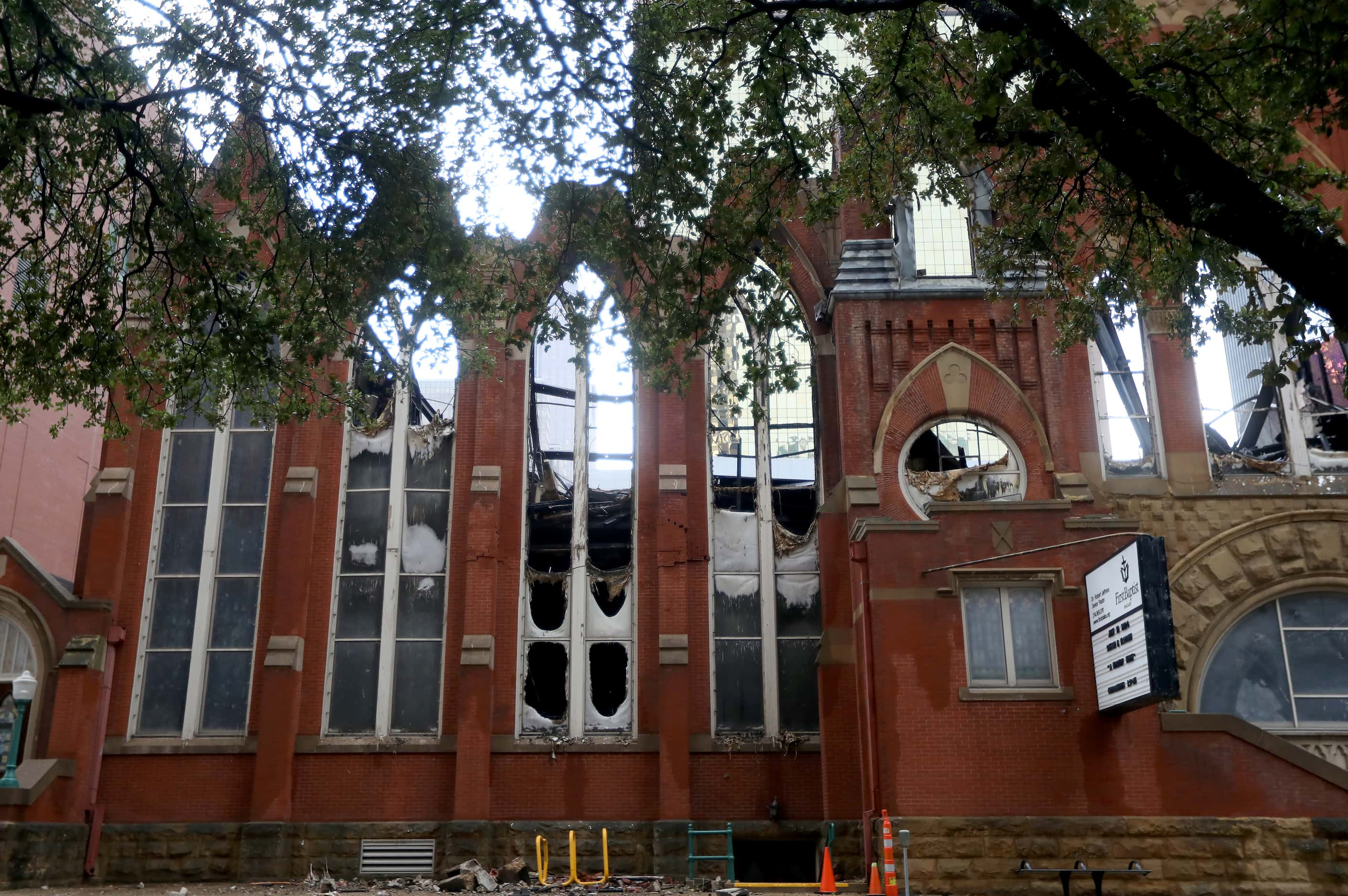 The historic sanctuary at First Baptist Dallas, 1717 San Jacinto St., is pictured Sunday,...