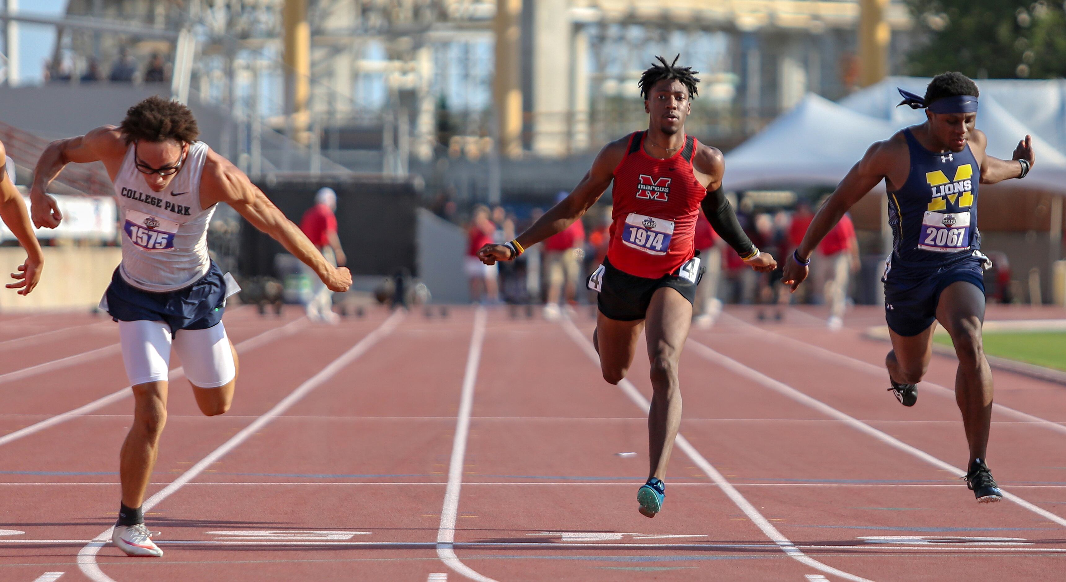 Flower Mound Marcus' J. Michael Sturdivant competes in the 6A Boys 100 meter run during the...