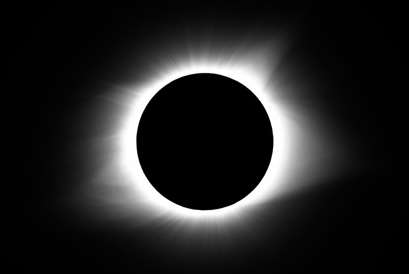 The moon covered the sun during a total solar eclipse on Aug. 21, 2017, in Cerulean, Ky. On...