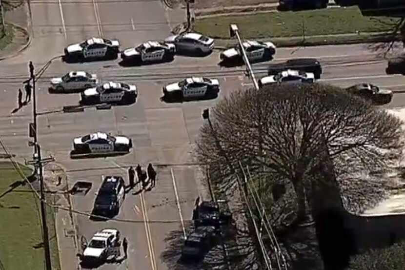 Dallas police chased a man in a carjacked vehicle to the intersection of Bruton Road and...